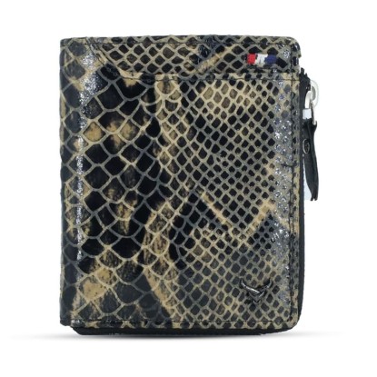 Snakeskin Pattern Genuine Leather Bi-Fold Men's Wallet
